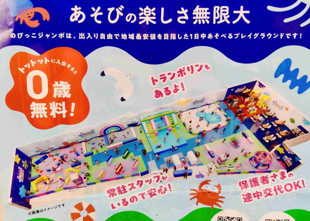 のびっこジャンボ瀬戸みずの店のチラシに書かれている全体像